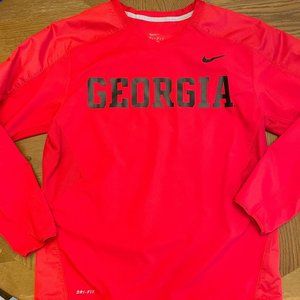 Red Nike Dri-Fit Georgia Pullover (M)